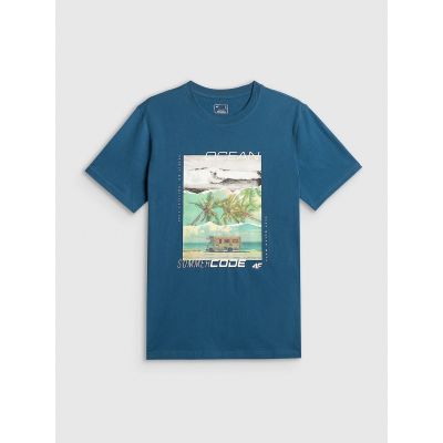 5. Herren-T-Shirt mit Aufdruck, regulär, Größe 4F 4FRSS26TTSHM4304-46S
