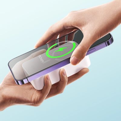 7. Baseus EnerFill FM41 20000mAh 20W Magnetische Powerbank mit USB-C-zu-USB-C-Kabel (30 cm) – Weiß