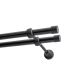Doppelte Gardinenstange Ø 19 mm Schwarz 320 cm LUNA KOWALSKI