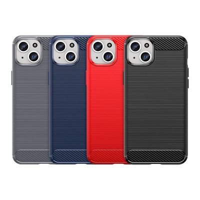 8. Flexible Carbon-Musterhülle für iPhone 15 Plus Carbon Case – Schwarz