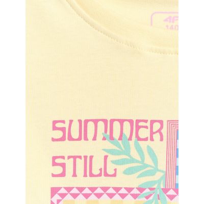 5. Mädchen-T-Shirt mit Aufdruck, regulär, Größe 4F 4FJRSS26TTSHF4418-73S