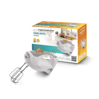 12. Esperanza Donut EKM009 Handmixer (250W; weiß)