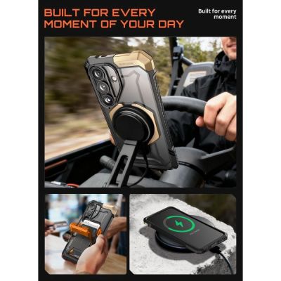 8. Supcase UB Grip Mag MagSafe Hülle für Samsung Galaxy S26 - Schwarz und Braun