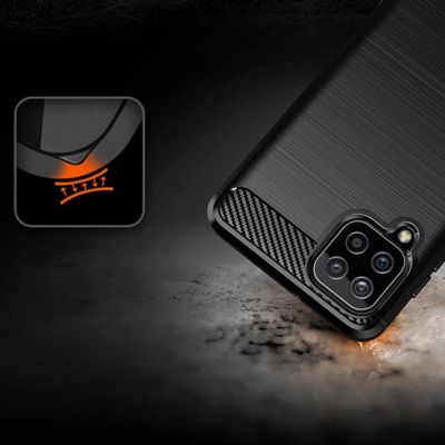9. Carbon Case Flexibel Handyhülle TPU Schutzhülle für Samsung Galaxy A22 4G schwarz
