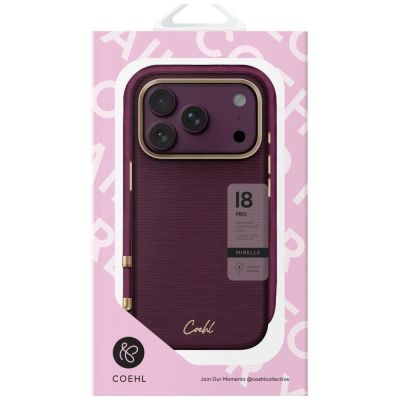 5. Uniq Coehl Mirelle Magnetische Ladehülle für iPhone 18 Pro / 17 Pro – Burgunderrot