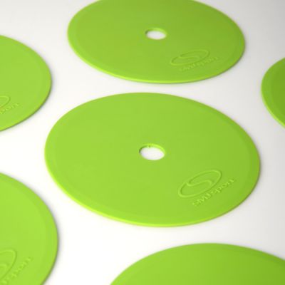 3. Flache Spielfeldmarkierungen - rund 15 cm - 12x grün SMJ Sport ZPO-G