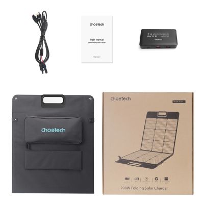 5. Choetech SC011 Solarladegerät 200W tragbares Solarpanel - Schwarz