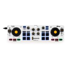 Hercules DJControl Control MIX Bluetooth für Android-Smartphones und -Tablets mit 2 Kanälen. Schwarz, Weiß, Gelb