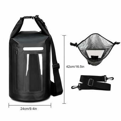 3. Wasserdichte Tasche WNA-15L für ein 15-Liter-SUP-Kajak mit RFID-Blockierfach – schwarz