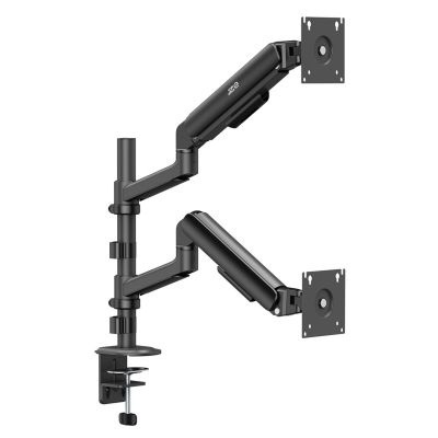 10. ERGO BÜROHALTERUNG / AUFHÄNGER FÜR 2 MONITOREN, GASFEDERUNG, 17"-32", 1-10 kg, MATTSCHWARZ, ER-692 B