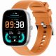 5. GRAVITY GT18-4 Herren-Smartwatch, orangefarbenes Silikonarmband + schwarzes Armband