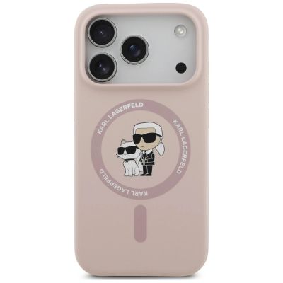 3. Karl Lagerfeld Silicone Karl&Choupette Ring MagSafe Hülle für iPhone 18 Pro / 17 Pro – Schwarz