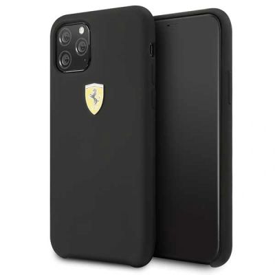 Ferrari Silikonhülle für iPhone 11 Pro Max – Schwarz