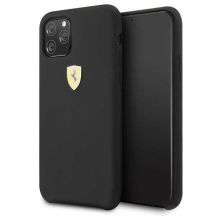 Ferrari Silikonhülle für iPhone 11 Pro Max – Schwarz