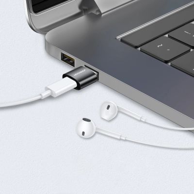4. Joyroom Adapter von USB Typ C (weiblich) auf USB (männlich) 2 Stk. schwarz (S-H152 Black)