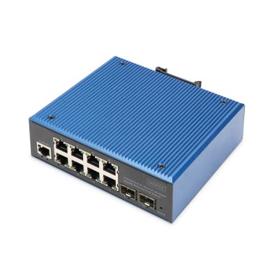 Digitus Industrial 8+2 Port Managed Gigabit Ethernet PoE L2 Switch