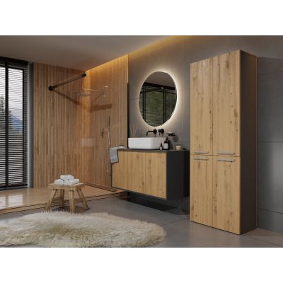 4. Badezimmer-Säule NEL ANT/ART 2 Körbe lange Türset