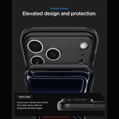 10. Spigen Ultra Hybrid MagSafe Zero One Hülle für iPhone 18 Pro / 17 Pro – Schwarz