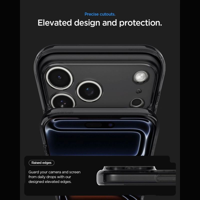 10. Spigen Ultra Hybrid MagSafe Zero One Hülle für iPhone 18 Pro / 17 Pro – Schwarz