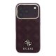 3. Guess Peony 4G MagSafe Hülle mit kleinem Logo für iPhone 17 Pro / 18 Pro – Burgunderrot
