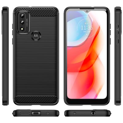 7. Carbon Case Flexible Schutzhülle Motorola Moto G Play 2022 schwarz