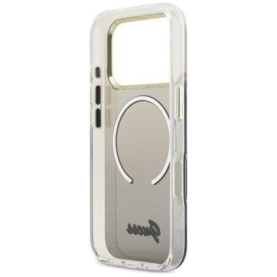 7. Guess IML Gradient Script Metal MagSafe Hülle für iPhone 17 Pro - Schwarz
