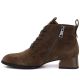 3. Damen-Ankle-Boots aus Leder mit Absatz, kamelfarbenes Veloursleder, Vinceza FIO27-67036