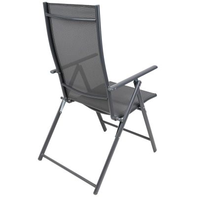 7. Gartenstuhl 57x68x106cm 2xTEXTLINE 7-Positionen-Set 2 Stück