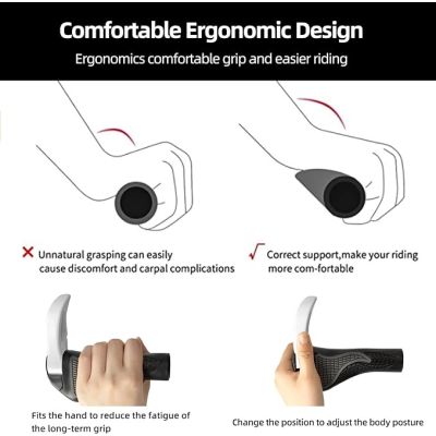 Rockbros BT1007W Fahrradhalter-Set mit Hupen – Weiß