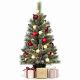 Dekorativer Weihnachtsbaum Kaprun im 20-LED-Topf mit Kugeln, Höhe: 90 cm