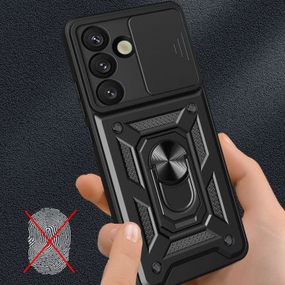 9. Hybrid Armor Camshield Hülle für Samsung Galaxy S26 Plus - Schwarz