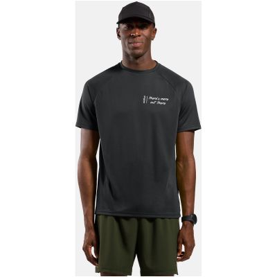 Herren-Kurzarmshirt ODLO T-Shirt Crew Neck s/s ESSENTIAL PRINT, schwarz