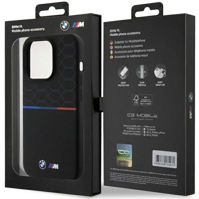 8. BMW M Silicone Pattern MagSafe Hülle für iPhone 15 Pro – Schwarz