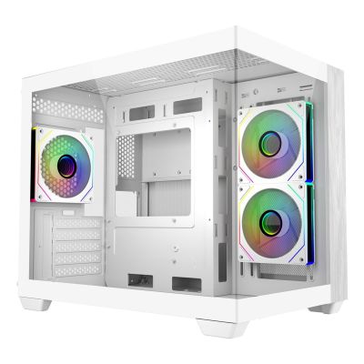 Cooler Master Elite 481 Mini-Tower aus Holz, Weiß