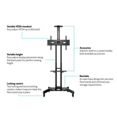 7. Multibrackets 2319 TV-Halterung 152,4 cm (60") Schwarz