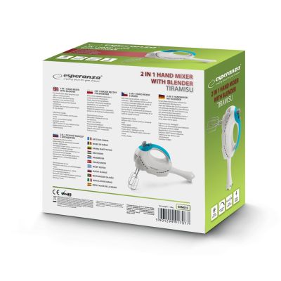 36. Standmixer, Handmixer Esperanza TIRAMISU EKM010 (300W; weiß)
