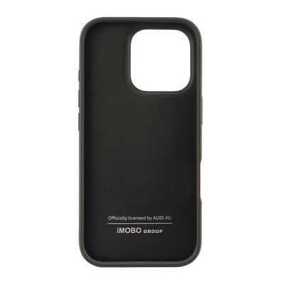 6. Audi Kunstleder iPhone 16 Pro 6,3" schwarz/schwarz Hardcase AU-TPUPCIP16P-GT/D2-BK