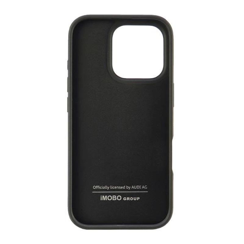6. Audi Kunstleder iPhone 16 Pro 6,3" schwarz/schwarz Hardcase AU-TPUPCIP16P-GT/D2-BK