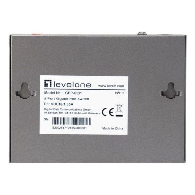 2. LevelOne PoE+Switch 3xGE PoE/1xHi-PoE 60W unmanaged Kunststoff