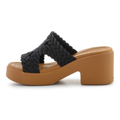 4. Crocs Brooklyn Woven Slide Heel W 209979-001 Flip-Flops