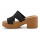 4. Crocs Brooklyn Woven Slide Heel W 209979-001 Flip-Flops
