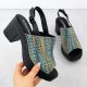 19. Damen-Sandalen mit Blockabsatz und Flechtdetail M.Daszyński MR23126-7