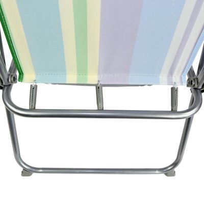 11. Redcliffs Klappstuhl mit Armlehnen, blaue Streifen