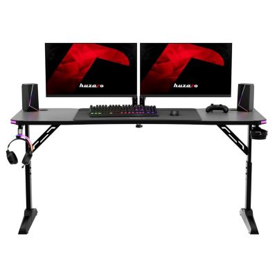 7. Huzaro Hero 4.6 RGB Schwarzer Gaming-Schreibtisch