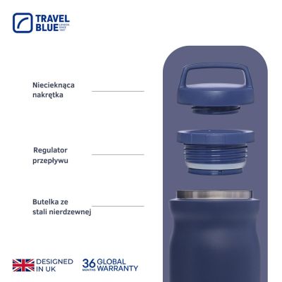 5. TRAVEL BLUE THERMOSFLASCHE NAVY