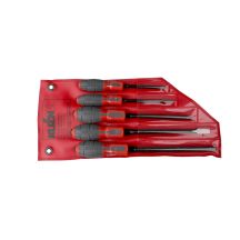 Set mit 5 Schraubendrehern: 4 Schlitzschraubendreher, 1 Kreuzschlitzschraubendreher