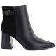 7. Schwarze Damen-Ankle-Boots aus Leder mit hohem Absatz, D&A S.Barski CR62-3477