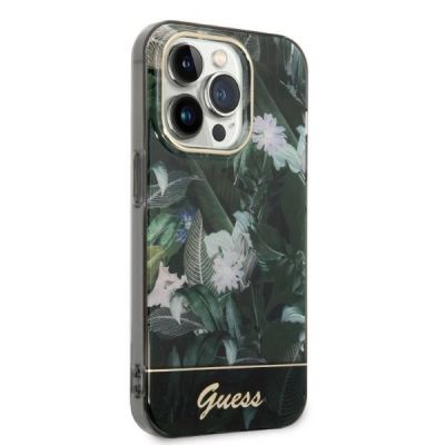 7. Guess Jungle Collection Hülle für iPhone 14 Pro Max – grün