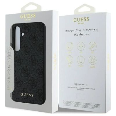 8. Guess GUHCS24FEG4GFGR S24 FE S721 grau/graues Hardcase 4G Metal Gold Logo