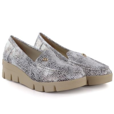 4. Goldene Plateauschuhe für Damen M.Daszyński MR23109D